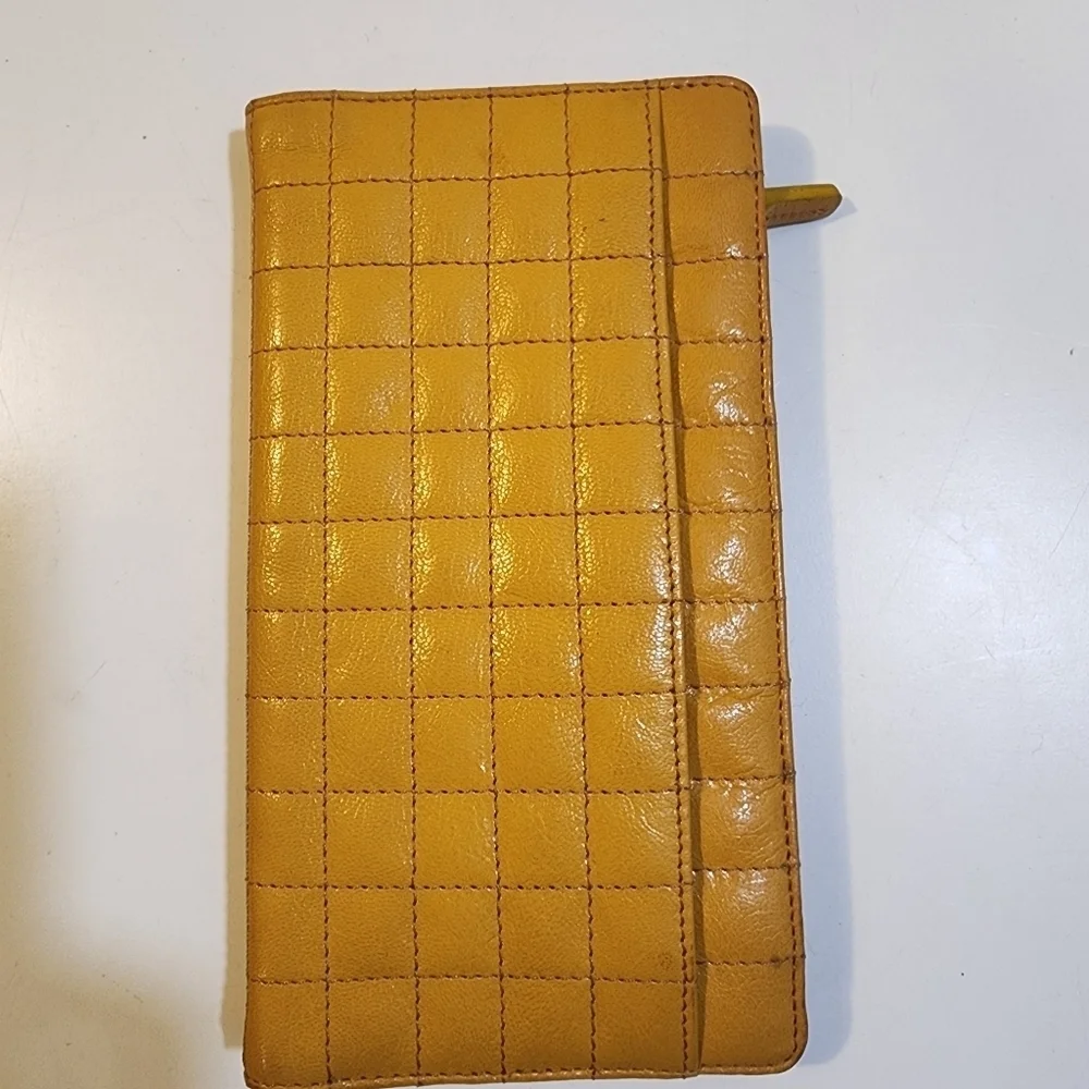 TUSK Yellow mustard leather wallet
